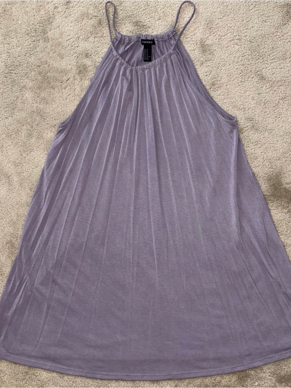 Forever 21 Lilac Sleeveless Halter Tank Dress